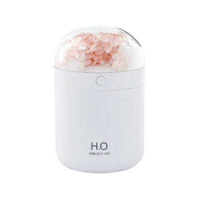 Humidificador de Alta Calidad con Flores Románticas Eternas y Aromaterapia - Luz de Degradado Colorido, Hidratación de Belleza Nano Mist, Alimentado por USB, 500ml
