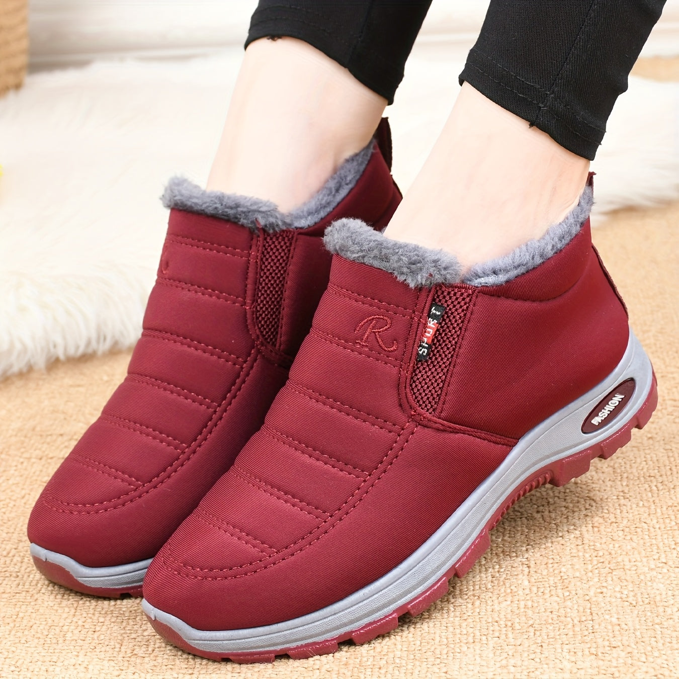 Botas de Invierno Ultra Abrigadas Unisex - Botas de Nieve con Suela Gruesa, Aislamiento para Clima Ártico, Tecnología Térmica Lock y Forro de Alta Densidad, Diseño Minimalista en Color Sólido para Senderismo al Aire Libre