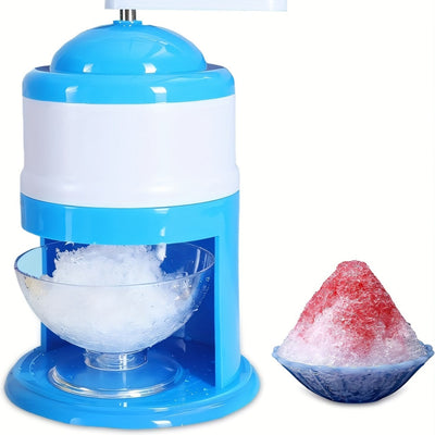 1 pieza, fabricante de nieve y hielo raspado manual, doble propósito, raspador de hielo y fabricante de hielo, plástico duradero de grado alimenticio, diseño portátil eléctrico, apto para pícnic al aire libre, camping, bebidas de verano, esencial para pí