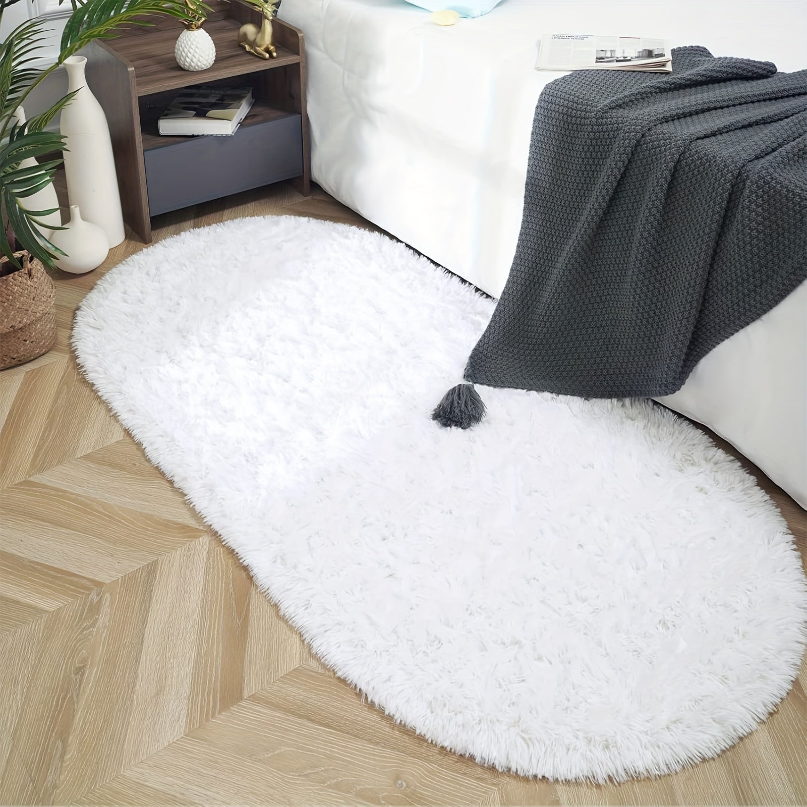 1pc, una alfombra suave y esponjosa para el salón, una alfombra de suelo peluda para el dormitorio, una alfombra decorativa para decoración del hogar, una alfombra no resbalosa de lujo lavable en máquina, decoración de interiores del hogar.
