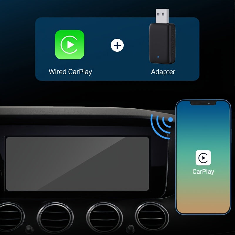 2 en 1 Caja AI para CarPlay y Android Auto Inalámbrica, Compatible con el 99% de Coches Originales – Conversión de Cable a sin varillas (WiFi5 2.4~5.0 GHz), Estilo Portátil para iPhone iOS 10+ / Dispositivos Android 11+