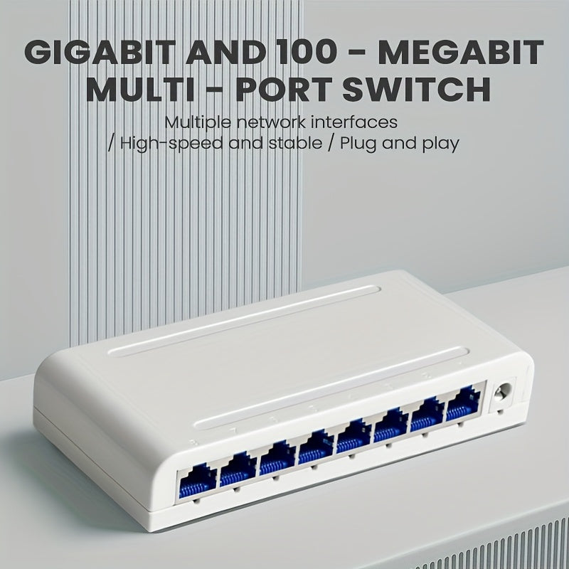 Conmutador de red Ethernet de 1 Gb, alimentado por USB, voltaje de funcionamiento ≤36V, modo E-Wink, control por botón, conmutador multiporta para red, no requiere batería, compatible con múltiples redes.