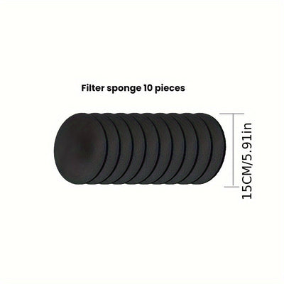 10 piezas de esponja de filtro, compañero de olla exprés y barbacoa, paño de filtro de rango de cocina reemplazable, absorbe humo, 10 juegos de repuesto. Paño de filtro de carbón activo, adsorción fuerte, paño de filtro limpio se utiliza aproximadamente