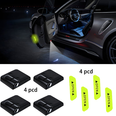 8 piezas de luces LED univer de bienvenida para puertas con pegatinas reflectantes de seguridad - Fácil instalación, aptas para sedanes, SUV, furgonetas, de larga duración y duraderas, accesorios LED univer para coches, día de San Valentín, Acción de Gra