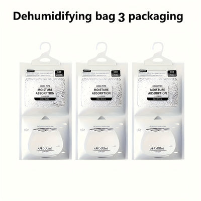 Juego de 3/6/12 bolsas deshumidificadoras colgantes, gran capacidad, desecante de sílice, absorbe humedad, ideal para armarios, dormitorios y gabinetes de baño, paquete reutilizable