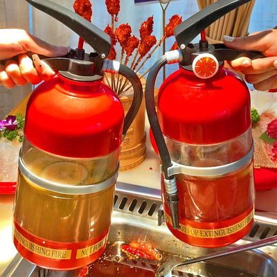 1 unidad, cubo de bebidas creativo, dispensador de cerveza, vaso de agua divertido para fiestas, KTV, bares y restaurantes, gran capacidad, extintor de acrílico, cañón de vino