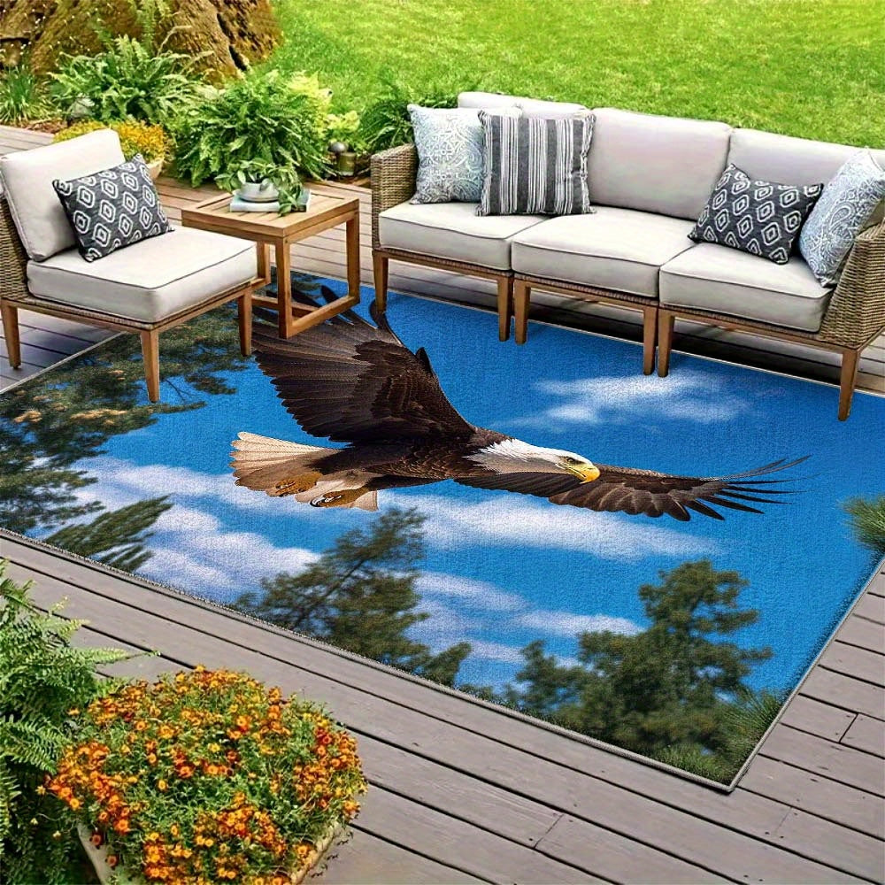 Alfombra de Tela Moderna Estampada con Patrón Geométrico Velvet 851g/m², Antideslizante y Engrosada en Crema Francesa, Ligera y Minimalista para Camping y Decoración del Hogar, Lavable a Máquina, Mezcla de Poliéster, Multifuncional para Uso Interior y Ex