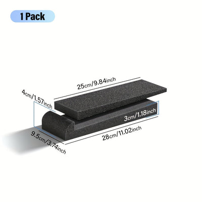 1pc Almohadillas de Aislamiento para Altavoces de Alta Densidad - 1 Par, Espuma Acústica Negra para Reducción de Vibraciones y Ruido, Ideales para Altavoces de Estantería y Computadora de Escritorio
