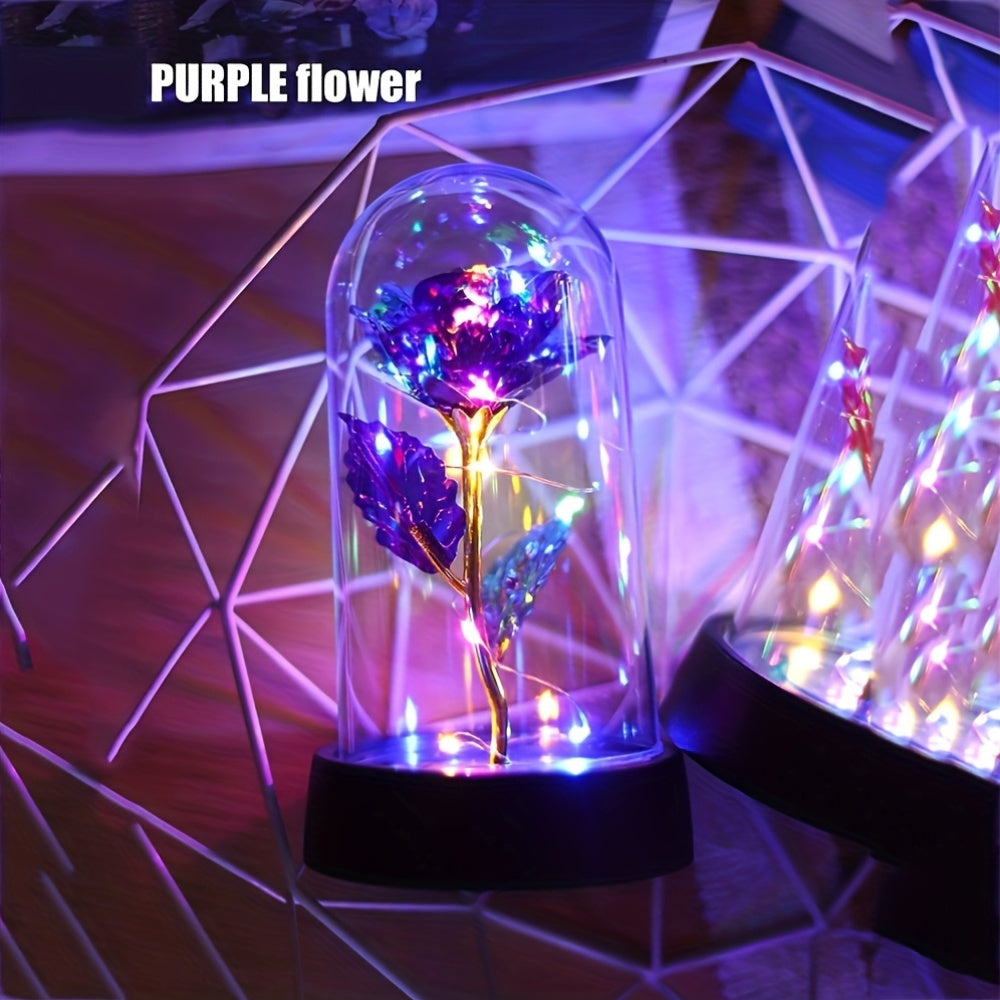 1 pieza de luz de rosa con batería compatible con 3 botones, incluye batería, iluminación decorativa, decoración de escena, decoración de habitaciones, decoración del hogar, decoración de oficinas, regalo de cumpleaños de San Valentín, fijo de iluminació