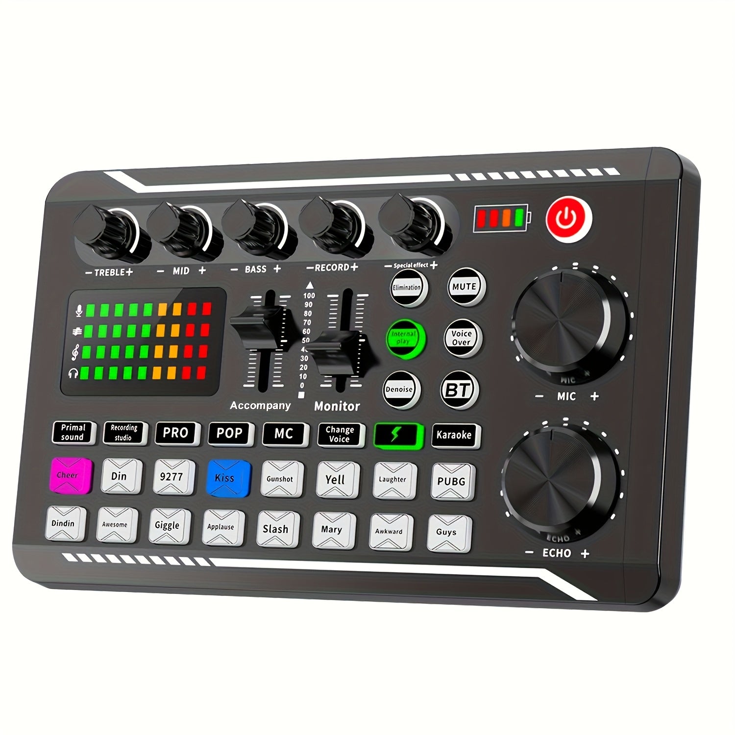 Conexión directa USB y arranque instantáneo, interruptor de interfaz completa para mezcla DJ y cambio de voz en segundos! Batería de litio duradera, cuerpo portátil, versátil para transmisiones en vivo y juegos, abriendo una nueva experiencia de creación