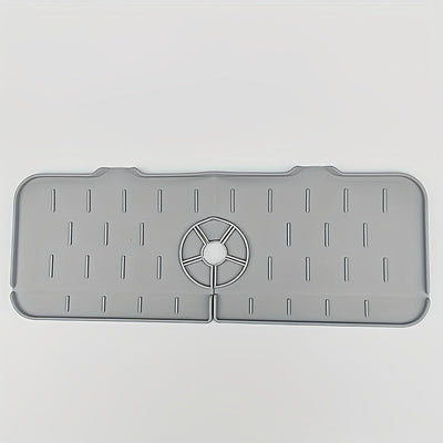 1 charola de goteo para grifo de silicón, antiderrames, diseño inclinado para cocina y baño, impermeable