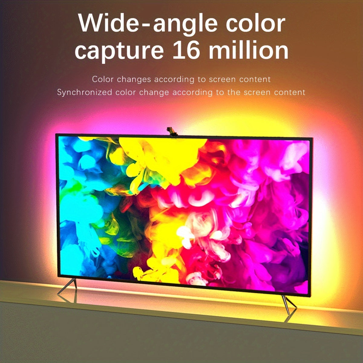 Retroiluminación LED RGBIC para TV, Tira de Retroiluminación LED RGBIC para TV de 55-85 pulgadas con Alimentación USB, Control por App, Sincronización de Sonido, Sensor de Color AR para Decoración de Sala de Juegos y Sala de Estar