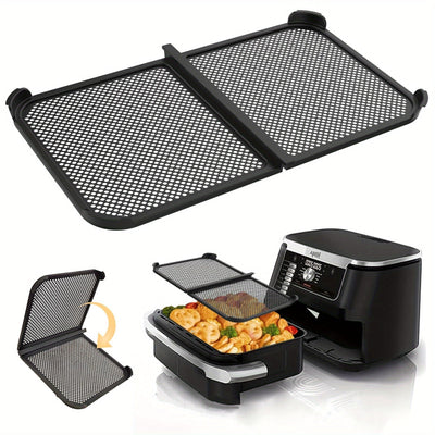 1pc Protector de salpicaduras de silicona para freidora de aire, alfombrilla reutilizable para prevenir salpicaduras de aceite para Ninja AF500, accesorio de cocina y parrilla, baffle antiadherente