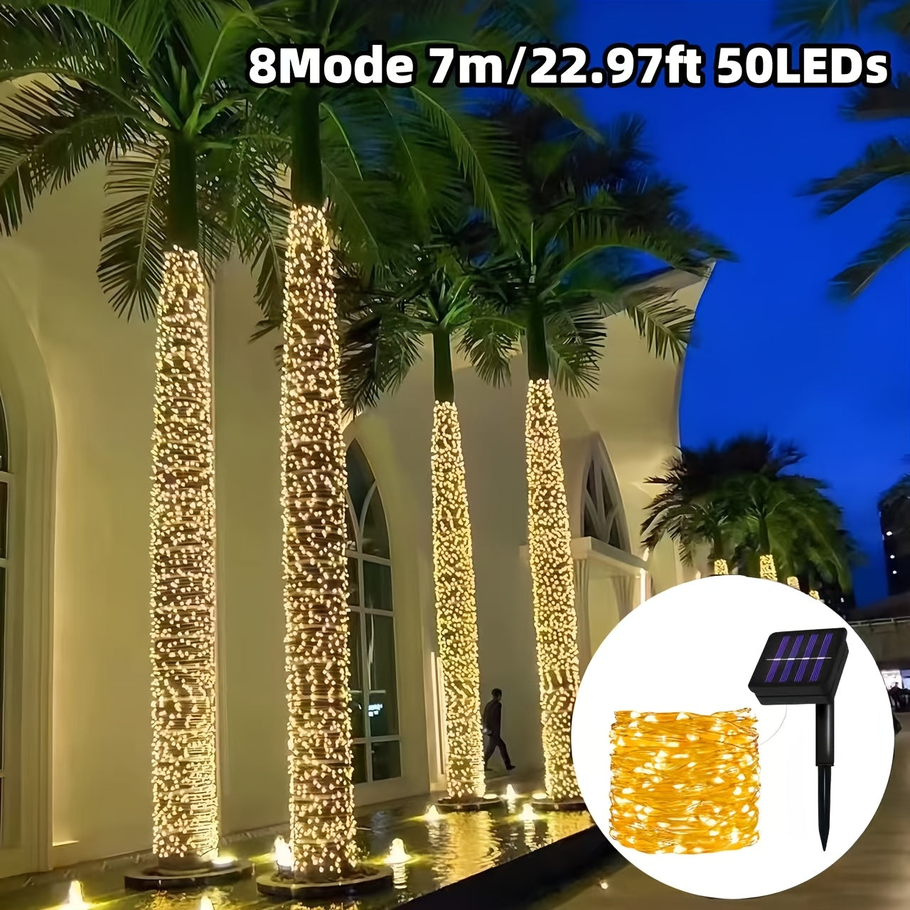1 unidad de luces LED con energía solar tipo fuegos artificiales - Luces decorativas multicolor vibrantes para interiores/exteriores, fiestas de Navidad, Halloween, jardín y eventos festivos, iluminación festiva, plástico duradero, control con botón