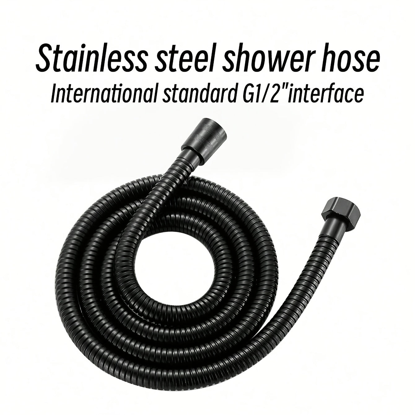 Cabezal de ducha portátil de alta presión con chorros ultra potentes, negro, PVC, incluye manguera de 1,5 m y soporte - Instalación fácil, no necesita electricidad, ideal para uso doméstico, accesorio de baño | Artículo práctico de baño | Cabezal de duch