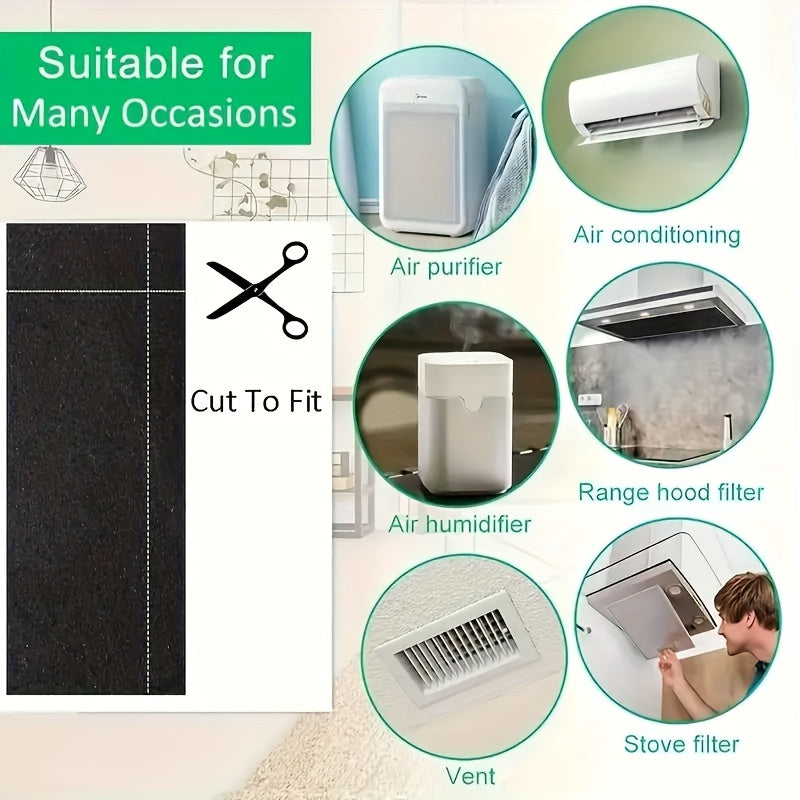 Espuma de carbón activado multifuncional, filtro de aire, adecuado para diversas campanas extractoras, filtros de ventilación de carbón, compatible con purificadores de aire