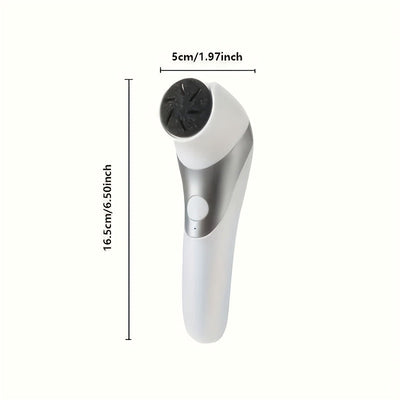 Removedor eléctrico de callos recargable por USB, herramienta de pedicura portátil con rodillos intercambiables para pies suaves y lisos, limpieza profunda y eliminación de piel muerta, diseño en blanco y gris, herramienta de pedicura para el hogar, mate