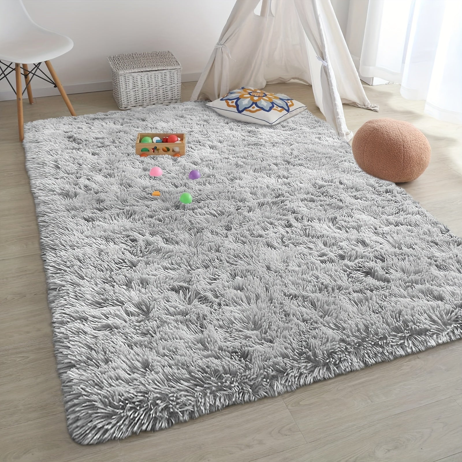1 alfombra suave y esponjosa para sala, dormitorio, estudio o baño, antideslizante, peluche suave, alfombra de lujo estilo nórdico, ideal para decoración del hogar, dormitorio o sala, decoración navideña