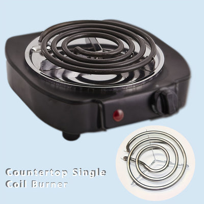 Elemento de Calor de Reemplazo para Estufa de Bobina Única Metálica Duradera con Diseño Circular y Patas Cruzadas, Distribución Eficiente del Calor para Cocinas Domésticas, Accesorios de Estufa, Construcción Robusta