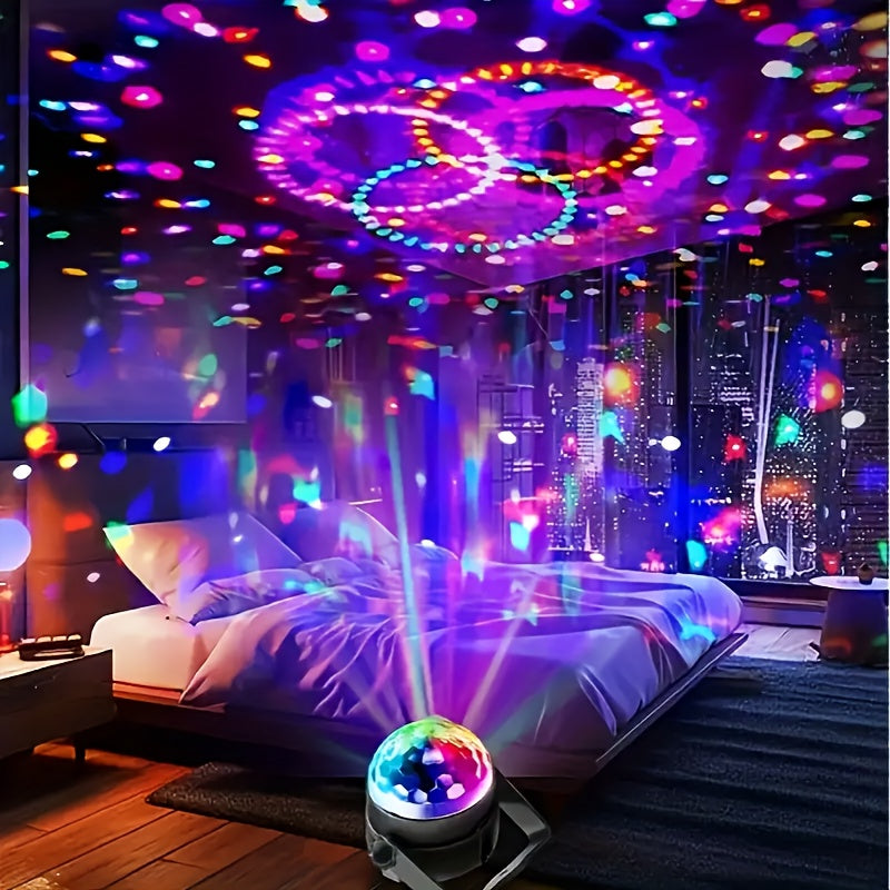 Luces de discoteca DJ, luz para fiestas, estroboscopio giratorio RGB, decoración ambiental con cambio de colores, alimentado por USB, ideal para bodas, clubes, Halloween, Navidad y cumpleaños, iluminación para eventos - mejor opción para decoraciones nav