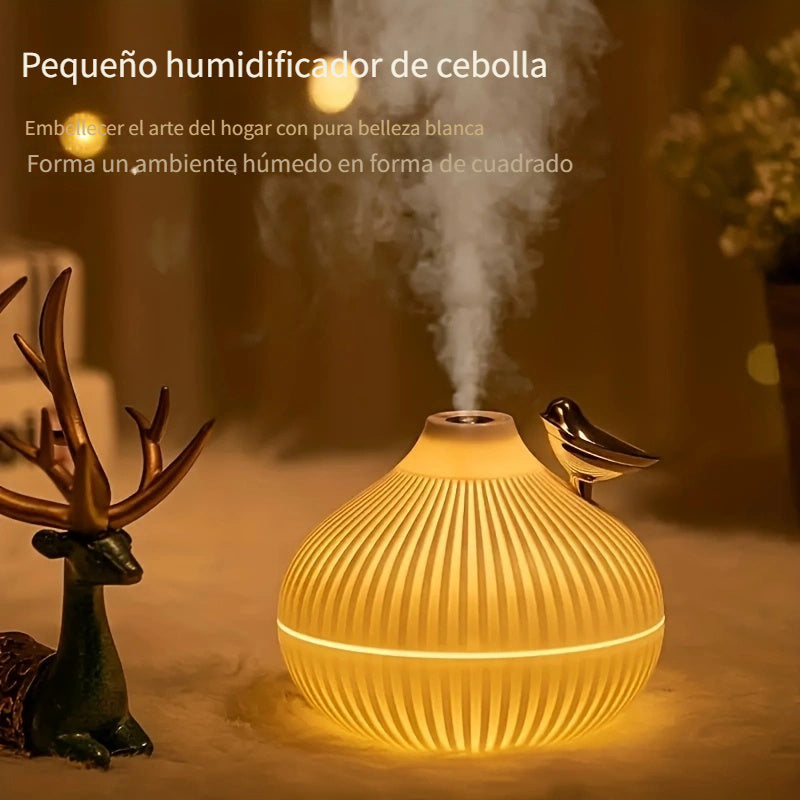 1pc Humidificador ultrasónico en forma de pájaro, capacidad de 300 ml, difusor de aroma silencioso, adecuado para el hogar y la oficina, alimentado por USB, material plástico para varios tipos de habitaciones, voltaje de funcionamiento ≤36 V