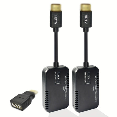 Kit de transmisor y receptor inalámbrico de televisión de alta definición, MTR1, transmisión de alta definición 1080P, soporte de visualización de uno a uno, proyección a 50 metros de distancia para ordenador portátil/ordenador anfitrión a punto a punto