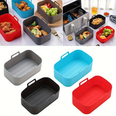 1pieza Forro de horno de aire de silicona antiadherente - Reutilizable, bandeja de hornear resistente a altas temperaturas para cocción de grado alimenticio, accesorios de cocina para regalos de Halloween y Navidad