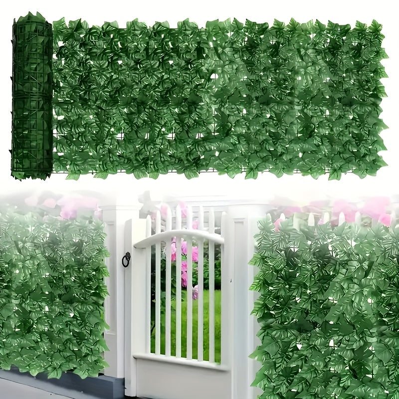3 paneles de hiedra artificial realista, 299.72 cm x 50.04 cm, resistente a los rayos UV y al desgaste, ideal para decoración interior y exterior en patios, balcones, jardines o áreas exteriores