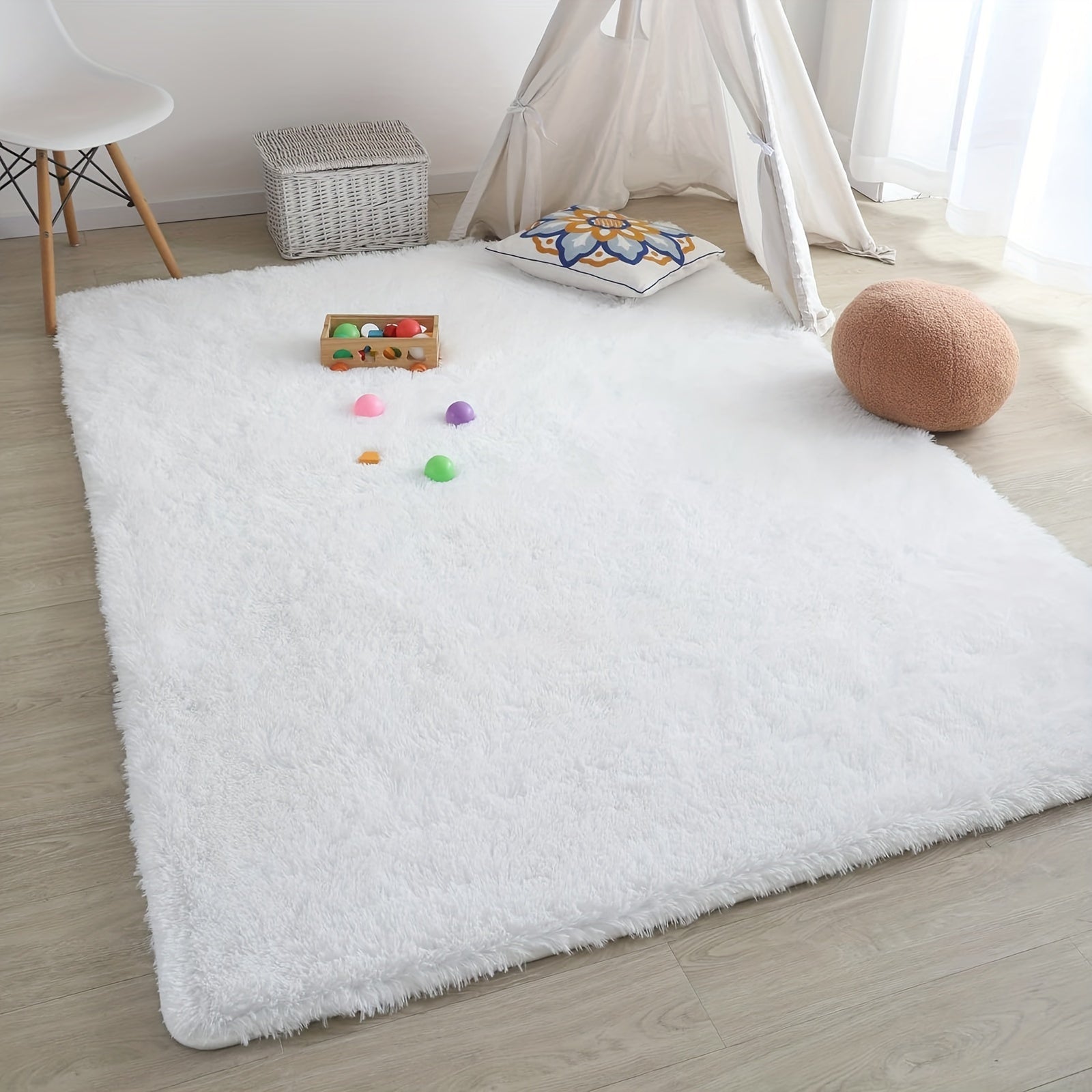 1 alfombra suave y esponjosa para sala, dormitorio, estudio o baño, antideslizante, peluche suave, alfombra de lujo estilo nórdico, ideal para decoración del hogar, dormitorio o sala, decoración navideña