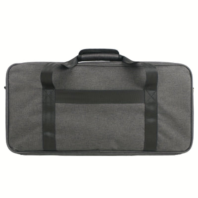Estuche Profesional Portátil Multi-Efecto para Pedales - Bolsa Resistente Gris para Controladores DJ y Equipos con Múltiples Compartimentos, Costuras Reforzadas, Cremalleras Doradas y Asas Ergonómicas para Músicos, Uso en Directos y Estudio, Funda para P