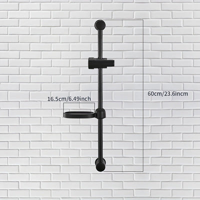 Riel de Ducha Ajustable de Acero Inoxidable con Soporte para Cabezal de Ducha Manual - Barra Deslizante de Baño de 600mm, Diseño Montado en la Pared para Configuraciones Flexibles de Altura, Acabado Metálico , Organización del Duche | Ducha Montada en la