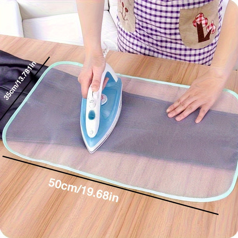 1 pieza de almohadilla de malla para planchar de fibra de poliéster resistente - Resistente a altas temperaturas, antiadherente, protege la ropa y las planchas, fácil de limpiar, disponible en varios colores, protector de malla para lavandería | Almohadi