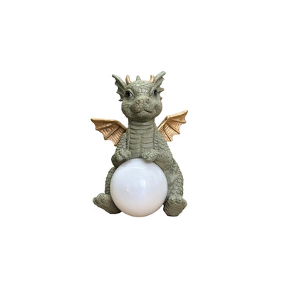 XXOASIS - Lámpara solar de dinosaurio para jardín, decoración de resina para exteriores, control de botón pulsador recargable, batería de níquel de 200 mAh, iluminación solar para exteriores.