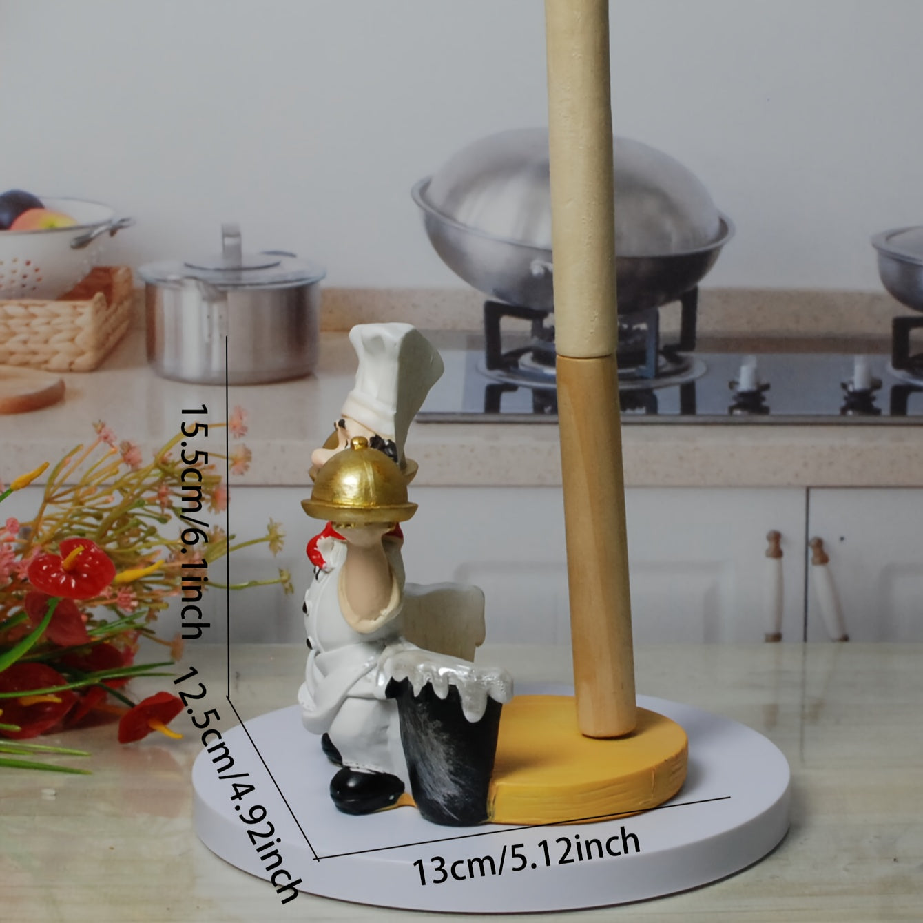 Soporte para toallas de papel de chef con doble bandeja, 1 unidad