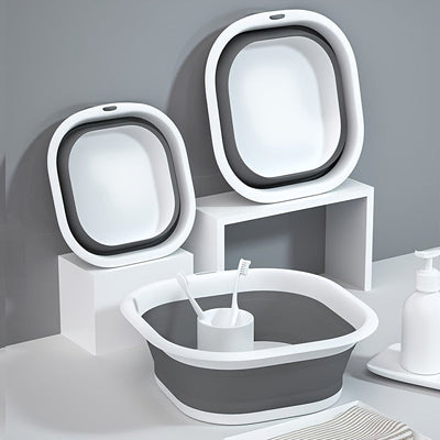 Baño de Pies Portátil y Plegable con Masaje de Acupuntura - Cubo para Remojar Pies, Diseño en Plástico Duradero, Sin Necesidad de Electricidad para Baño, Sala o Dormitorio, Relajación, Tubería Espacial, Solución Ahorradora de Espacio, Ligero, Ideal para