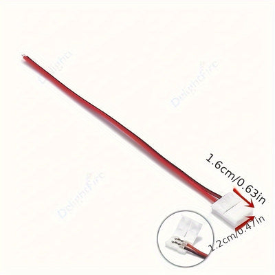 Paquete de 5/10, Tira LED sin Soldadura con Conectores Snap-On y Clips de 8mm