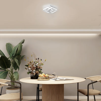 Luz de Techo LED Moderna con Brillo Ajustable - 3 Modos de Color, Diseño Semi-Incrustado, Acabado Metálico Elegante - Ideal para Áreas de Comedor, Oficinas, Cafeterías, Salas de Estar, Dormitorios, Cocinas y Aulas - Instalación Con Cableado, 110V-240V