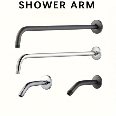 1 pieza de brazo de ducha de acero inoxidable con 4 estilos, extensión de ducha retro montada en la pared para baño en casa y hotel, ajuste universal con cubierta decorativa, resistente y duradero, accesorios de baño