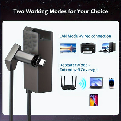 Adaptador Ethernet Starlink V2 - Compatible con Placa Rectangular Gen 2 y Router WiFi Mesh, Convierte la Conexión de Starlink a Puerto RJ45 Gigabit Ethernet (Internet Rápido por Cable), Sin Necesidad de Fuente Externa, para Smartphones, PCs, Servidores,