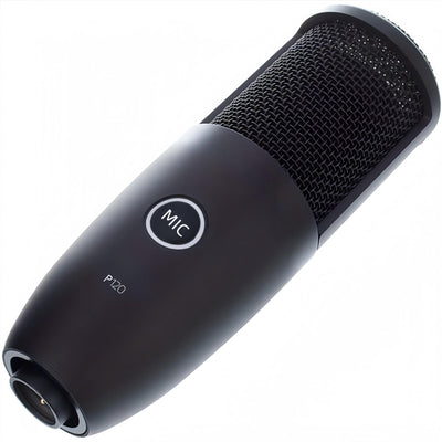 120 Micrófono de condensador profesional negro con conector XLR - Alta sensibilidad para transmisión en vivo, grabación de voz, estudio en casa y clases en línea, grabación de voz, diseño elegante, construcción duradera
