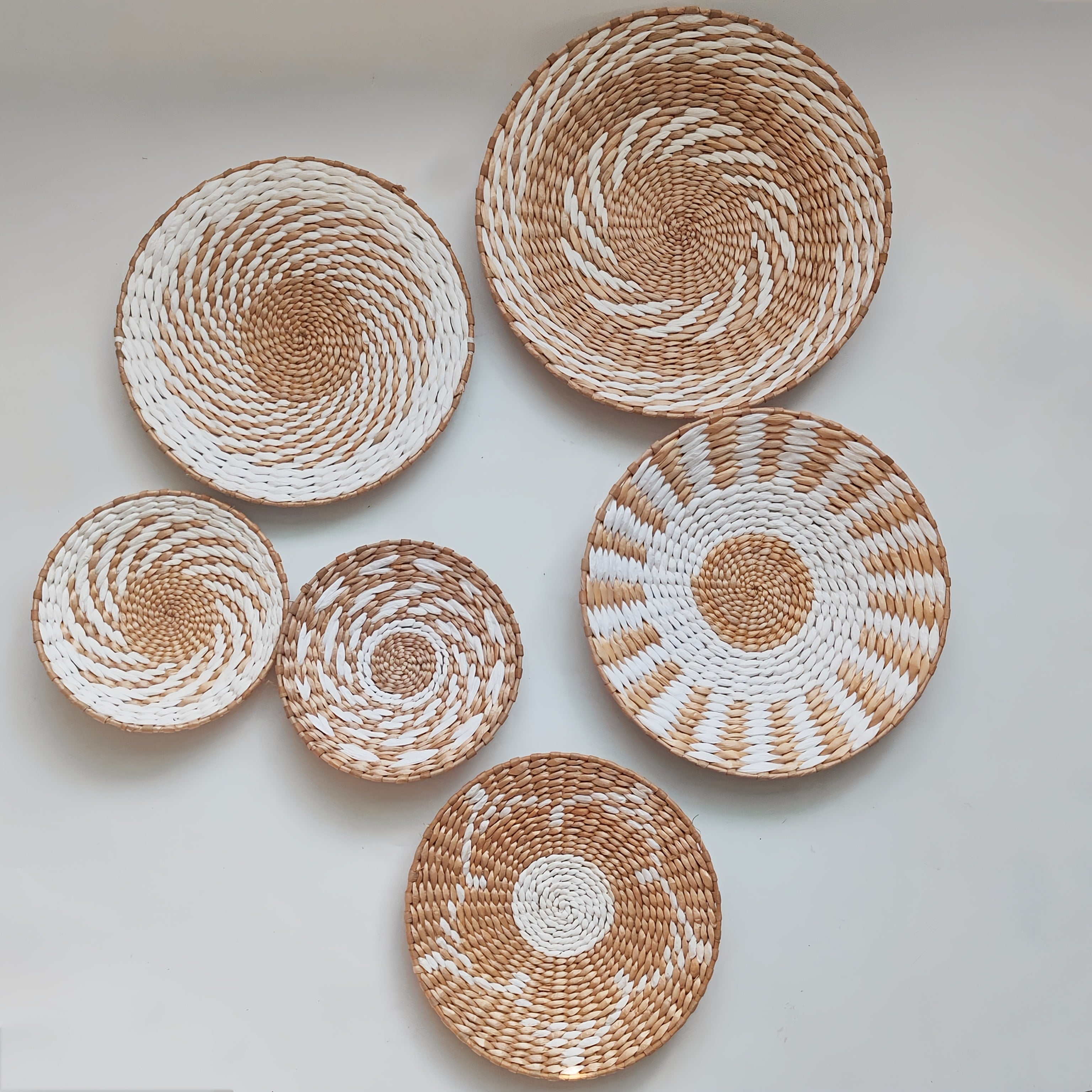 6 Piezas de Adornos Colgantes Decorativos, Decoraciones Festivas, Decoración Redonda Hecha a Mano para Comedor y Sala de Estar Multiusos