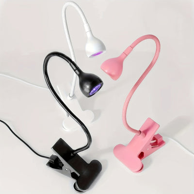 Lámpara de uñas LED, lámpara de esmalte, dispositivo portátil de relajación, adecuado para pulir gel, disponible en diseños blancos, negros y rosados, alimentado por USB, no requiere baterías, perfecto para uso en casa o salón, equipo de salón | Lámpara