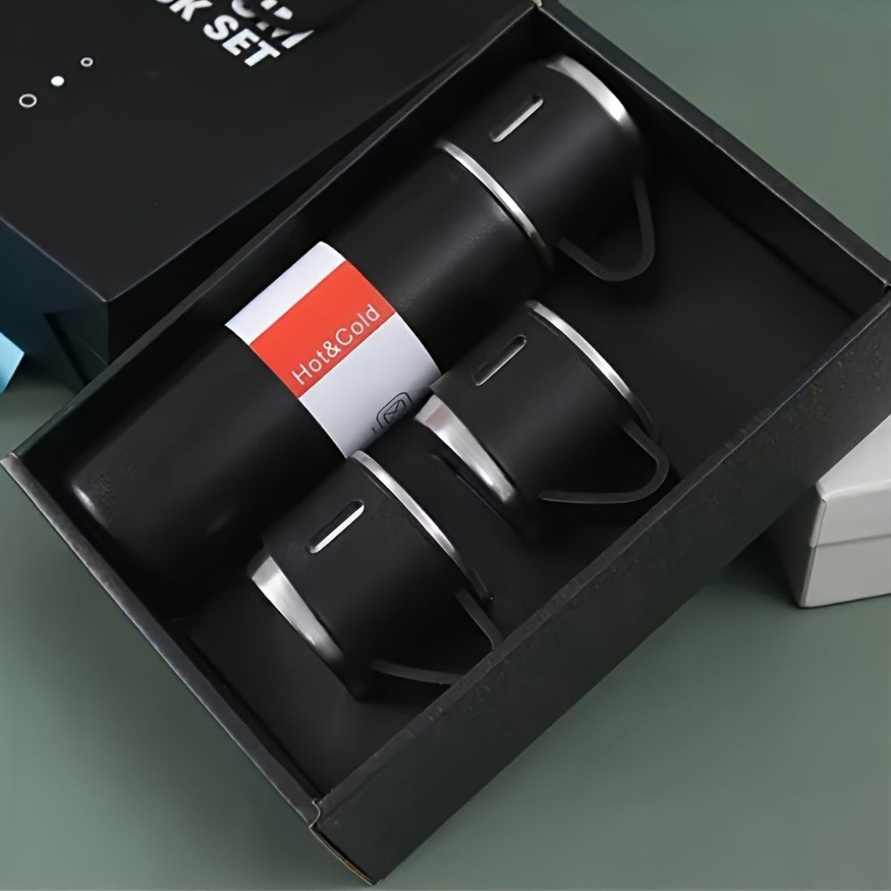 1 Juego de 16.9 onzas de botella de agua, juego de termo de vacío aislado de acero inoxidable - Taza de viaje con tapa, mantiene los bebidos calientes o fríos durante horas, perfecto para actividades al aire libre y uso en la oficina, vaso de agua
