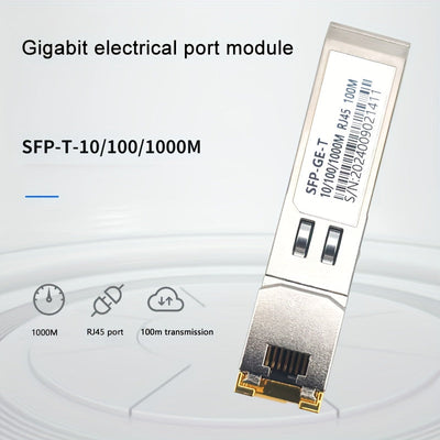 Módulo de puerto Ethernet SFP de 1000M - Interfaz de red adaptativa RJ45 de Gigabit, compatible con switches Huawei/H3C/Cisco/Juniper/Intel, ideal para transceptores de fibra, routers, switches, servidores y firewalls, módulo de interfaz de red | Módulo