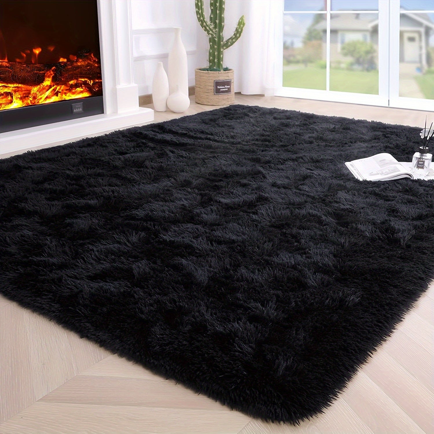 1pc Alfombra De Color Sólido, Lavable A Mano, Alfombra Decorativa De Poliéster, Adecuada Para Dormitorio, Sala De Estar, Área De Ocio, Accesorios De Mesita De Noche, Decoración Del Hogar, Accesorios De Habitación