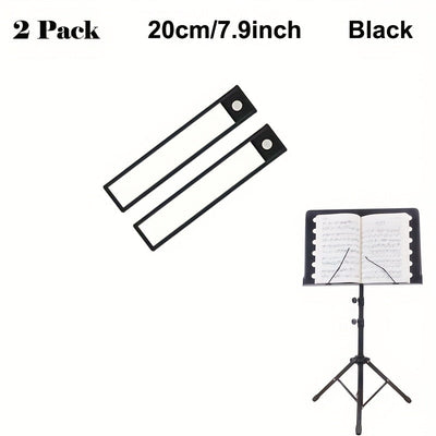 2 Pack Aiwellkay Iluminación de Escenario, Luz LED Delgada Tricolor con Sensor de Movimiento Inteligente, Soporte Magnético Recargable para Instrumentos