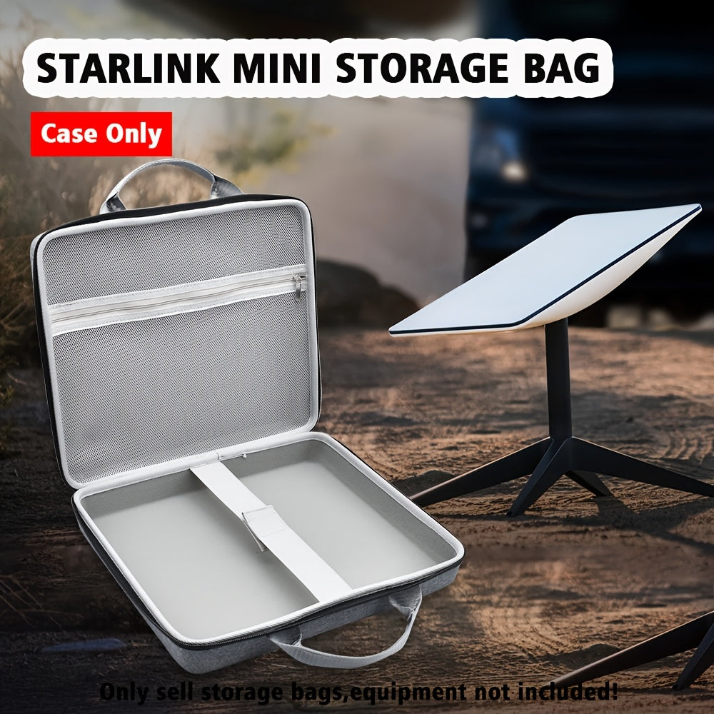 Estuche de protección Starlink Mini - Bolsa de almacenamiento EVA duradera con cierre de correa, gris, organizador portátil para equipo, solo para uso al aire libre, Bolsa de equipo al aire libre | Diseño minimalista | Bolsa de almacenamiento duradera, A