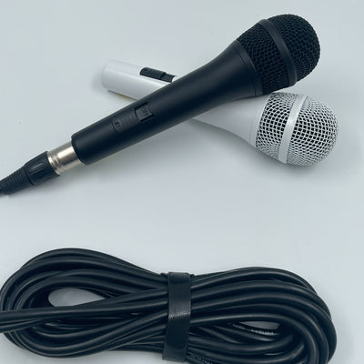 Micrófono Dinámico Unidireccional con Cable para Karaoke - Micrófono de Conexión Directa para Máquina de Karaoke, Amplificador y Altavoz - Para Cantar, Hablar en Público y Fiestas