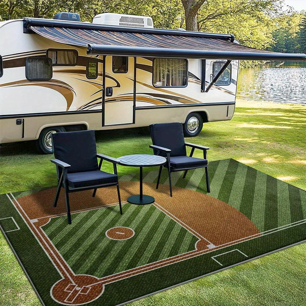 Siete Ciervos Alfombra de Exterior de Lujo - Suave, Antideslizante, Lavable en Máquina, Poliéster, Patrón Floral Gris, Perfecto para Acampar, Patio y Decoración de Cocina, Alfombras de Exterior para Patio
