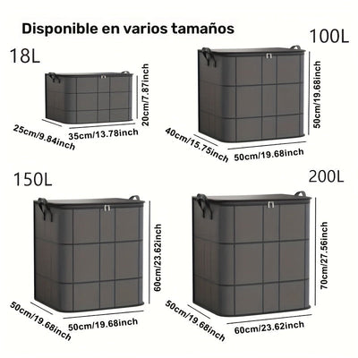 Bolsa de Almacenamiento en Capas, Nuevo Organizador Plegable para Ropa con Bolsa Extra Grande para Edredones Estacionales, Bolsas de Tela No Tejida con Doble Cremallera, Bolsa de Mudanza, Organizador de Equipaje, Sin Necesidad de Electricidad, Canasta Am
